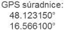 GPS súradnice: 48,123150°	16,566100°